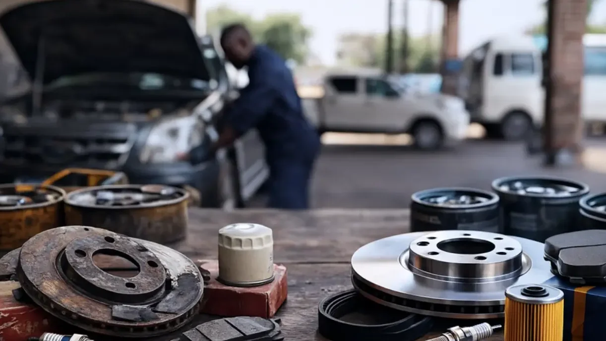 A visual illustration of counterfeit auto parts and genuine auto parts. Counterfeit Crisis: Inside Africa’s Battle for Quality Auto Parts